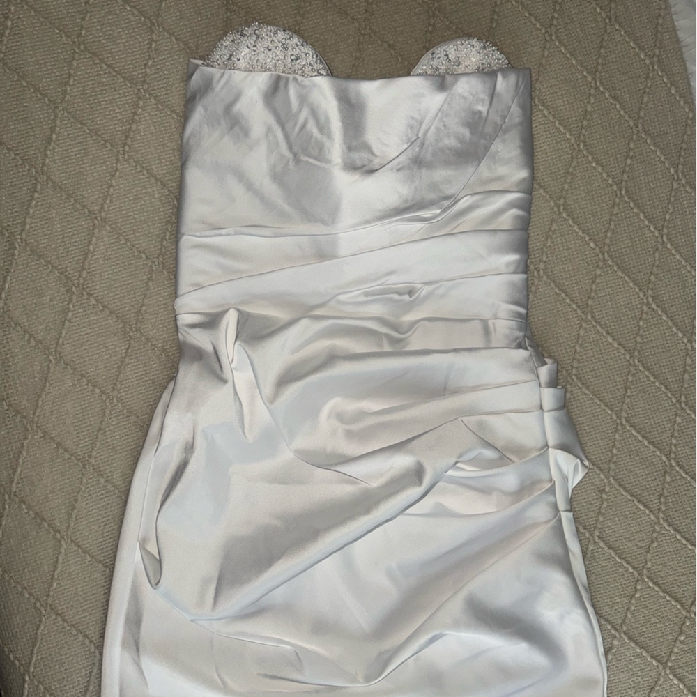 Oh Polly Tirza White Strapless Mini Dress - Picture 2 of 8